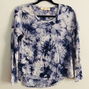 SOLD Blue & White Long Sleeve Tie Dye